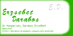 erzsebet darabos business card